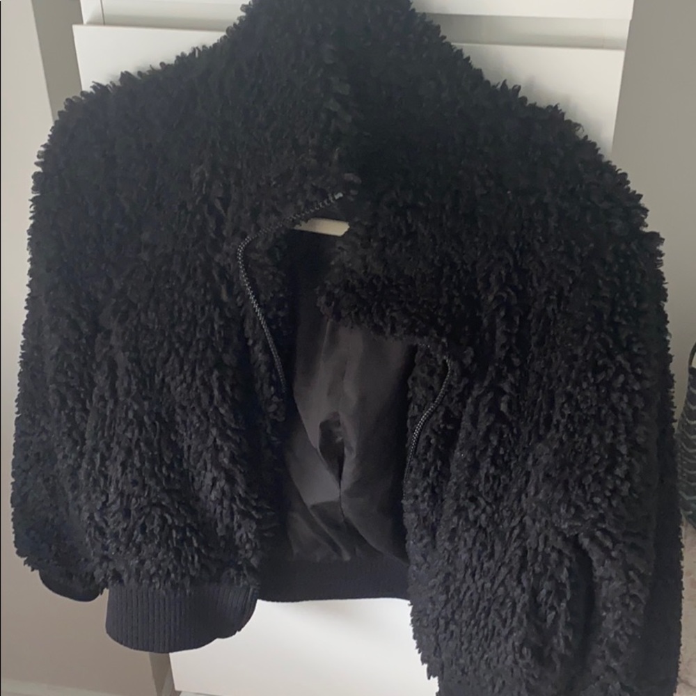 Zara Black Teddy Jacket